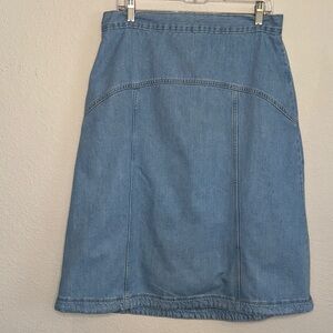 Old Navy Denim A-Line Skirt in Soft Blue